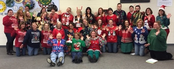 Holiday Sweater/Ugly Sweater Day.
