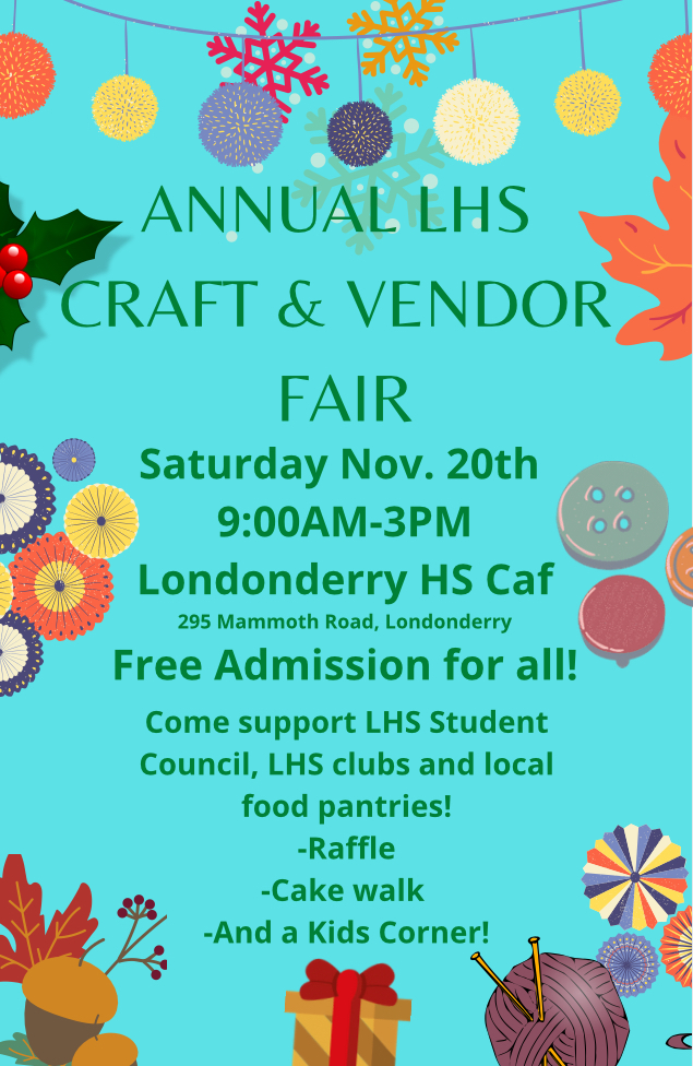 Annual LHS craft fair will be held on 11/20 – Lancer Spirit Online