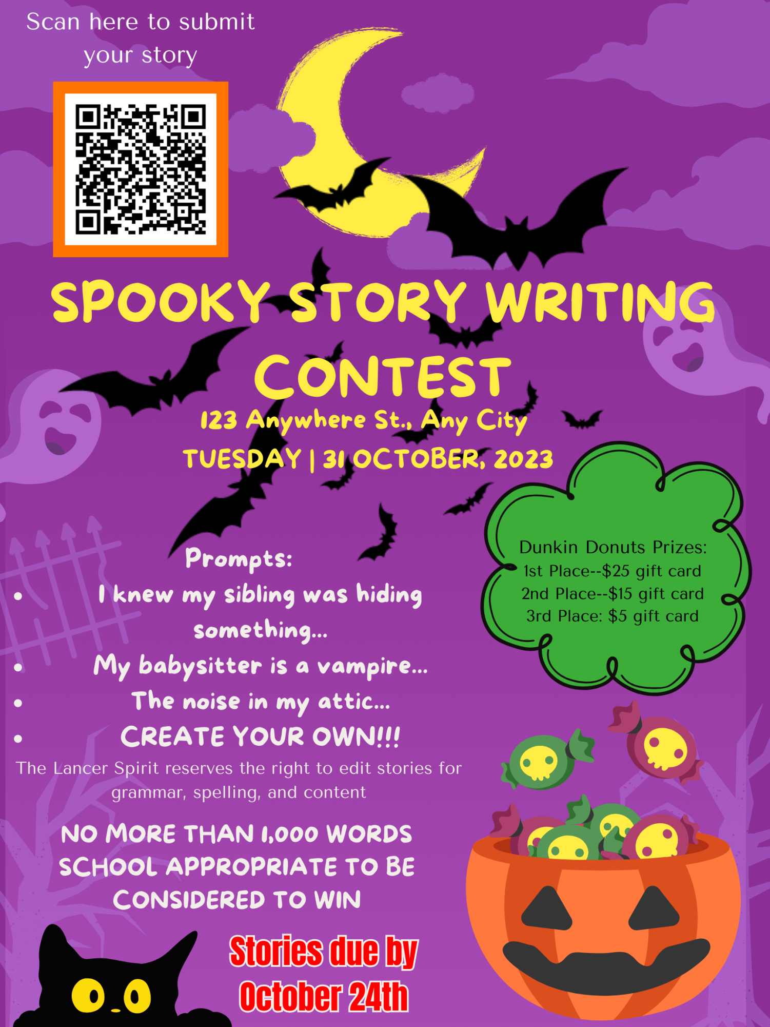 Creative Writing Spooky Story Writing Contest Is Now Open Lancer Spirit Online 3613