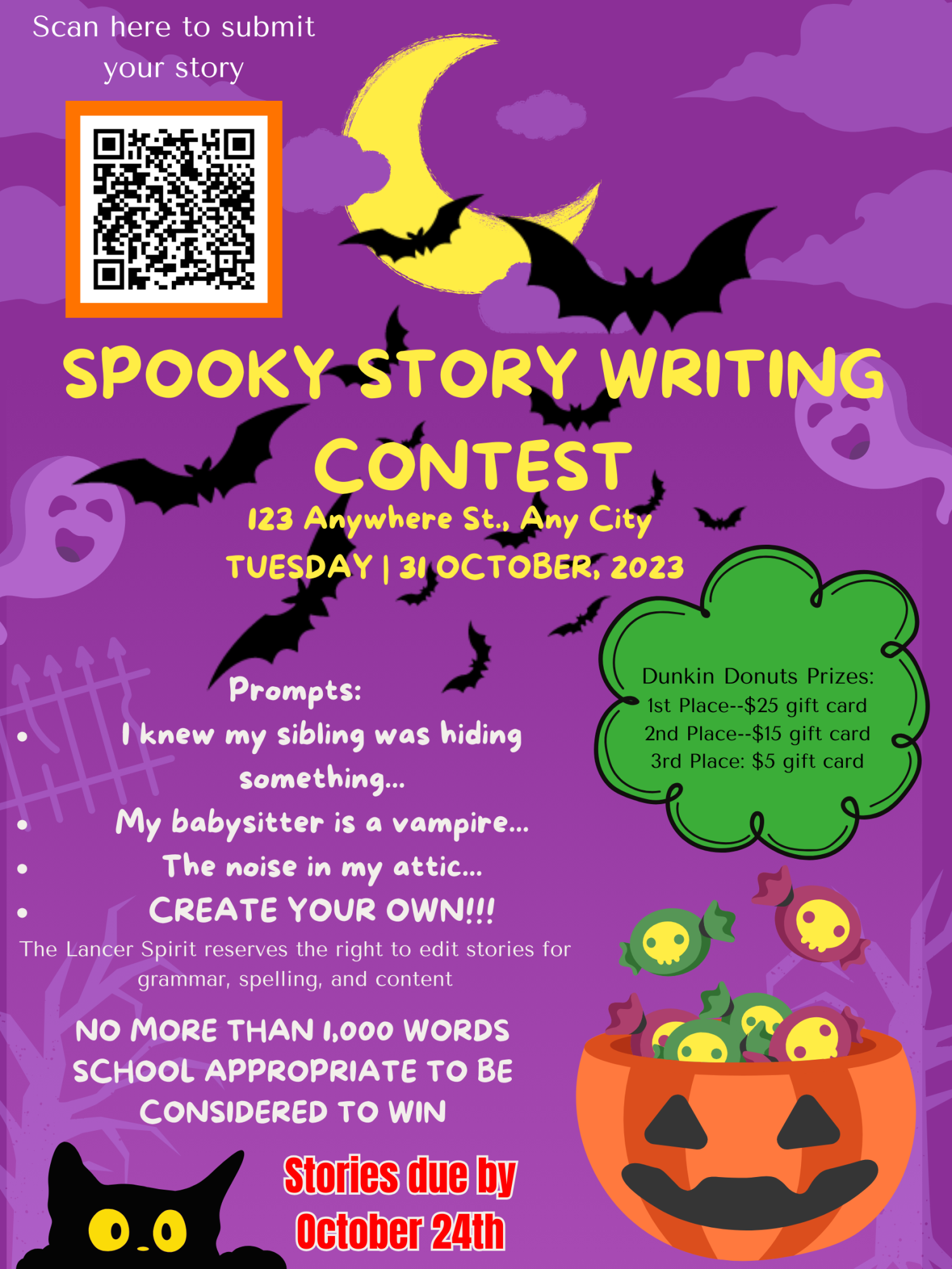 Creative writing spooky story writing contest is now open! Lancer