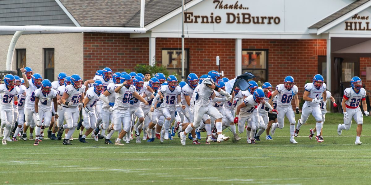 Lancers making their way onto the field.(Photo by Charlie Ogden) 