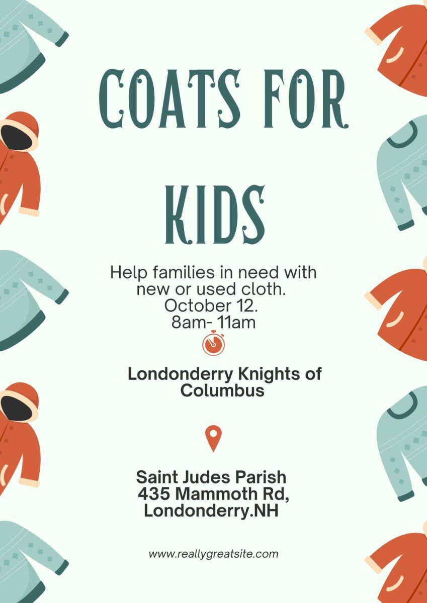 Londonderry Knights of Columbus support Coats for Kids at upcoming car show. (Image created in Canva by Kelsey Sweet)