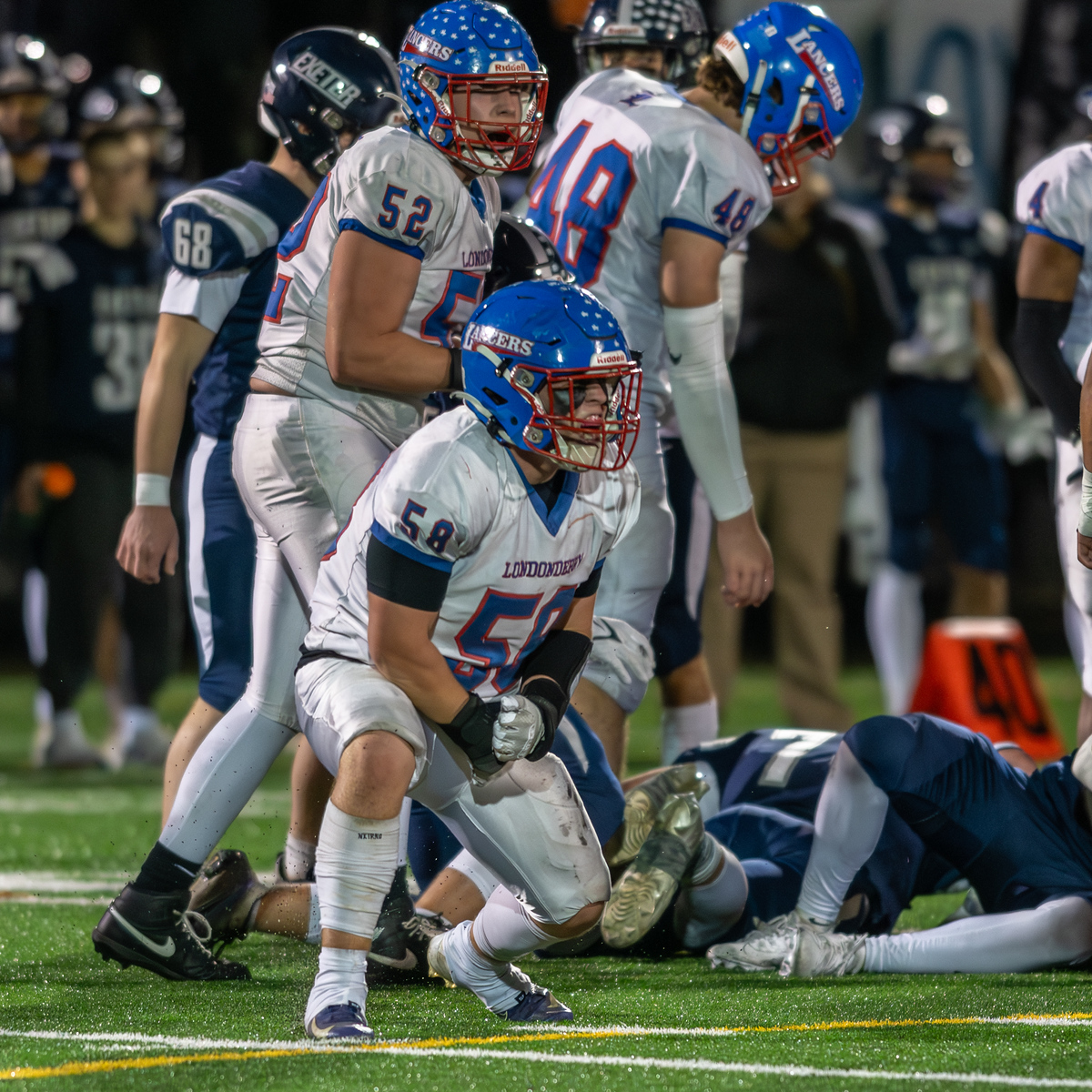 Seniors Colby Walden and Cooper Freitas celebrating a big play. (Photo by Charlie Ogden) 