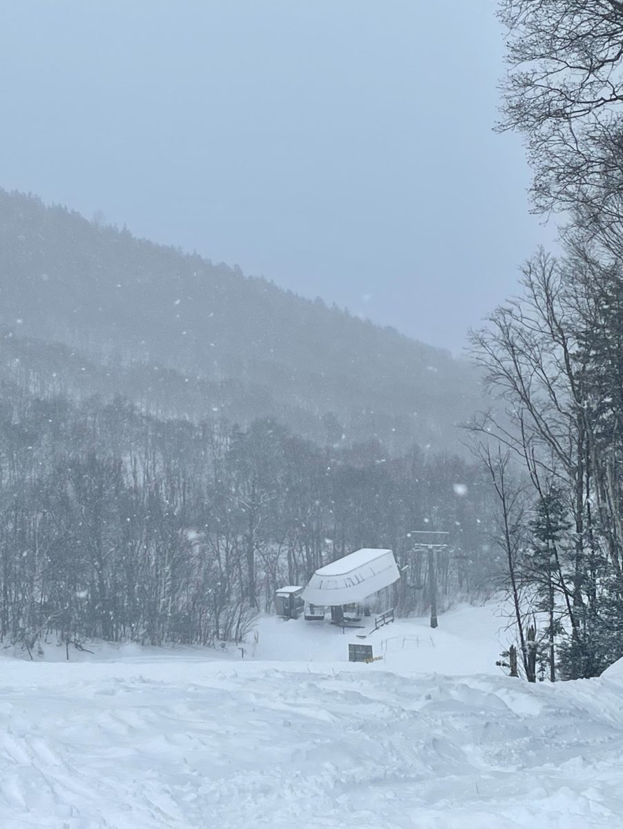 Snow coats Waterville Valley Resort with the last days of winter still circling the 23-24 season.