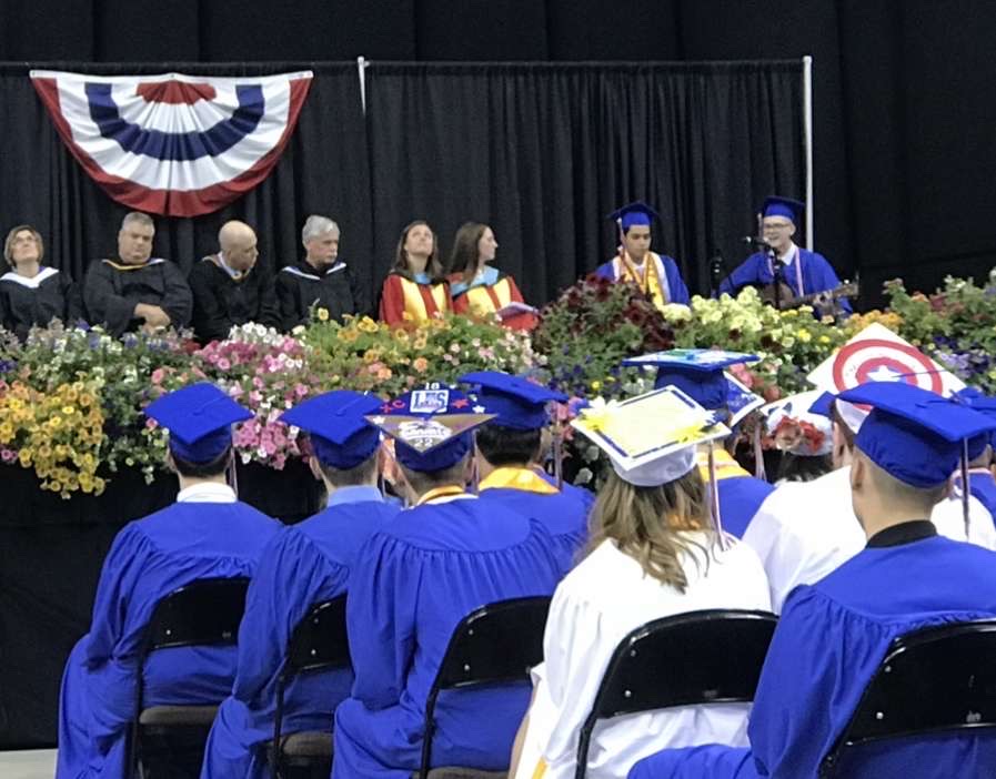 LHS has traditionally held graduatiton on a Friday, such as the above ceremony which was held on June 15, 2018.