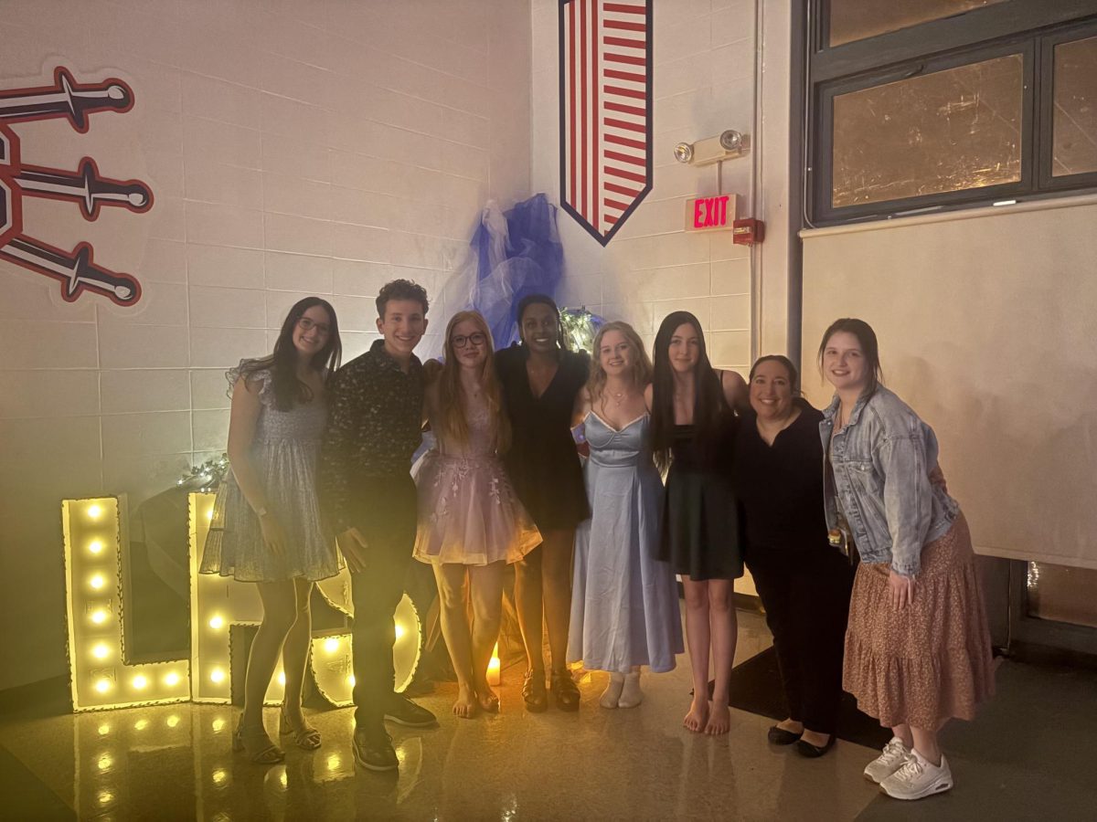 Junior Gill Rosen, Seniors Dylan Anderson, Haven Chagnon, Nkechi Wambu, Vanessa Macdonald, Junior Daisy Cogan, Teachers Maria Jarzabek and Emily Cline